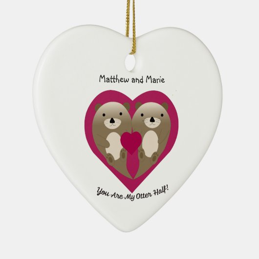 Je bent mijn tweede helft keramisch ornament (Rechts)