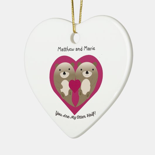 Je bent mijn tweede helft keramisch ornament (Links)