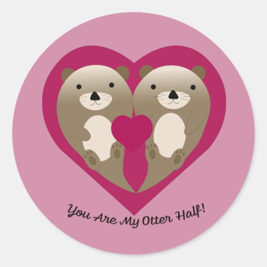 Je bent mijn tweede helft ronde sticker (Voorkant)