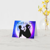 Je bent mijn tweelingvlam moeder en dochter moon kaart (Gele Bloem)