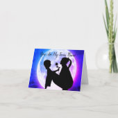 Je bent mijn tweelingvlam moeder en dochter moon kaart (Voorkant)