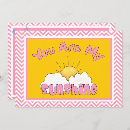 Je bent mijn uitnodiging voor zonneschijnse Baby s (Voorkant / Achterkant)