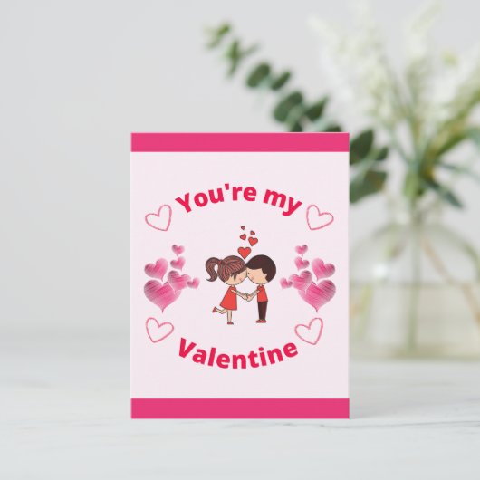 Je bent mijn Valentijn Briefkaart (Staand voorkant)