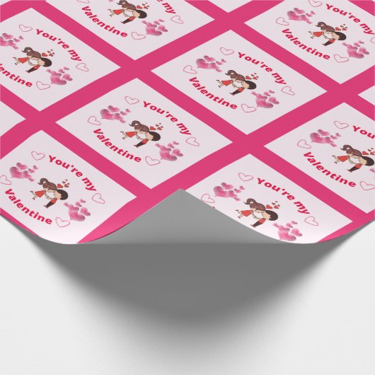 Je bent mijn Valentijn Cadeaupapier (Hoek)