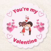 Je bent mijn Valentijn Kartonnen Onderzetters (Voorkant)