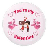 Je bent mijn Valentijn Keramische Knop (Voorkant)