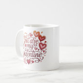 Je bent mijn valentijn koffiemok (Voorkant links)