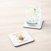 Je bent mijn Valentijn niet met een bijen Bier Onderzetter (Rechterzijde)