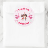 Je bent mijn Valentijn Ronde Sticker (Tas)