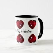 Je bent mijn Valentijn Ruby Heart Coffee Mok (Voorkant rechts)