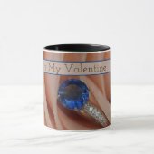 Je bent mijn Valentijn Sapphire Ring Coffee Mok (Midden)