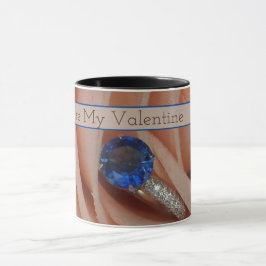 Je bent mijn Valentijn Sapphire Ring Coffee Mok