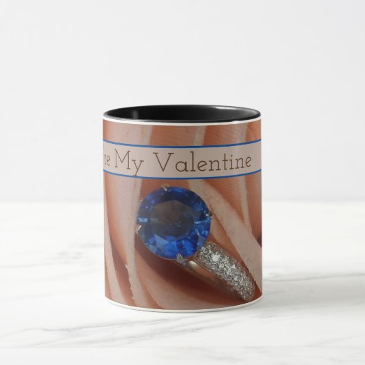 Je bent mijn Valentijn Sapphire Ring Coffee Mok (Midden)