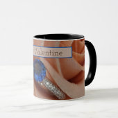 Je bent mijn Valentijn Sapphire Ring Coffee Mok (Voorkant rechts)