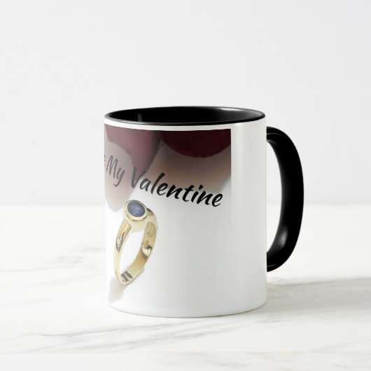 Je bent mijn Valentijn Sapphire Ring Coffee Mok (Voorkant rechts)