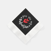 Je bent mijn Valentijn, twee kleine harten Servet (Hoek)