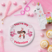 Je bent mijn Valentijn - Valentijnsdag Partij Papieren Bordje (Feest)