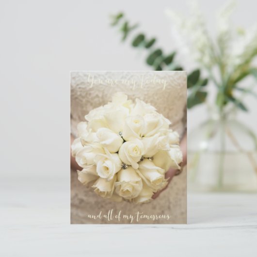 Je bent mijn vandaag en al mijn tomorrows- Wedding Briefkaart (Staand voorkant)