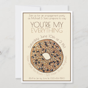 Je bent mijn Verloving van alles-Bagel Wedding Kaart