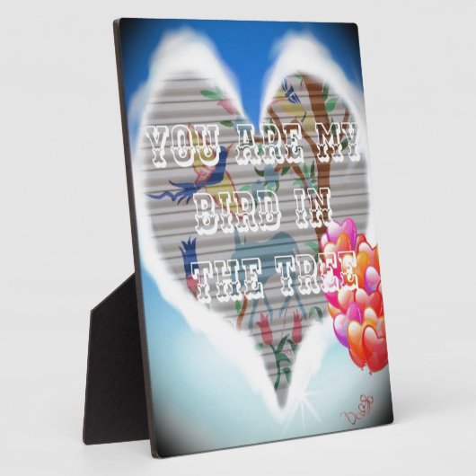 Je bent mijn vogel in de bomen.png fotoplaat (Zijkant)