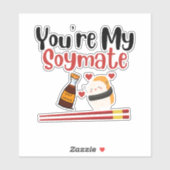 Je bent mijn vriend, soja en sushi koppels sticker (Vel)