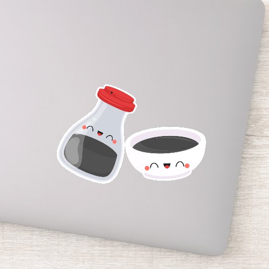 Je bent mijn vriend, soja en sushi koppels sticker (Detail)