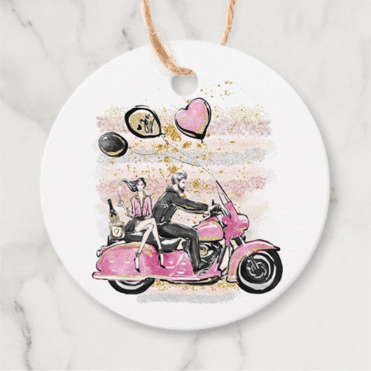 Je bent mijn wereld | Coupure motorfiets Bedankjes Labels (Voorkant)