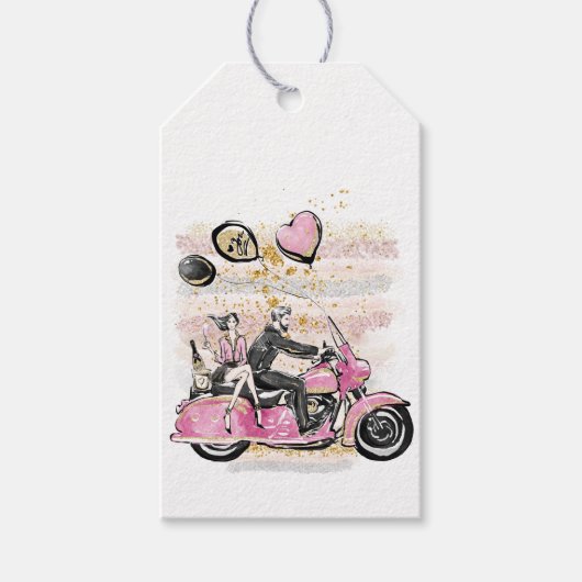 Je bent mijn wereld | Coupure motorfiets Cadeaulabel (Voorkant)