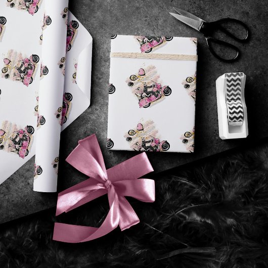 Je bent mijn wereld | Coupure motorfiets Cadeaupapier