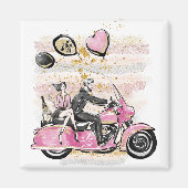 Je bent mijn wereld | Coupure motorfiets Magneet (Voorkant)