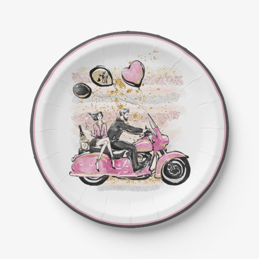 Je bent mijn wereld | Coupure motorfiets Papieren Bordje (Voorkant)