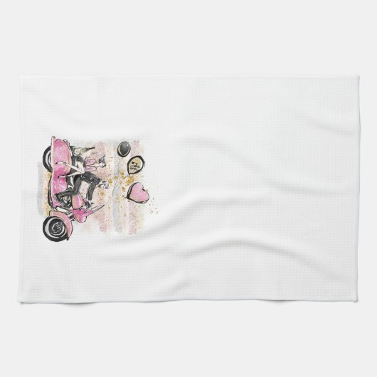 Je bent mijn wereld | Coupure motorfiets Theedoek (Horizontaal)