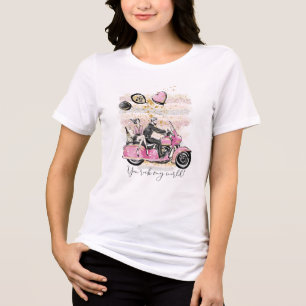 Je bent mijn wereld   Coupure motorfiets Tri-Blend Shirt