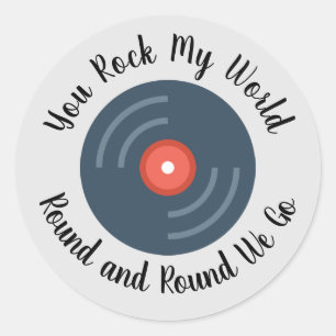 Je bent mijn wereld rond en rond ronde sticker