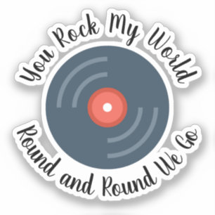 Je bent mijn wereld rond en rond  sticker