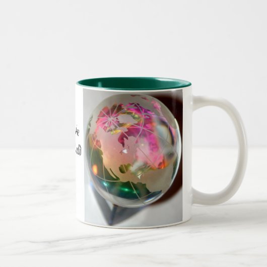 Je bent mijn wereld tweekleurige koffiemok (Rechts)