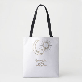 Je bent mijn Zon Maan en Sterren Boodschappentas - Tote Bag