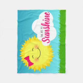Je bent mijn zon-meisje-zon fleece deken (Voorkant)