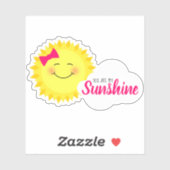 Je bent mijn zon-meisje-zon sticker (Vel)