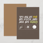 je bent mijn zon mijn maan en al mijn sterren bedankkaart (Voorkant / Achterkant)