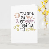 Je bent mijn zon mijn moeder en al mijn sterren li kaart (Gele Bloem)