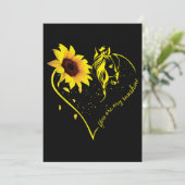 Je bent mijn zonnebloem en paard. kaart (Staand voorkant)