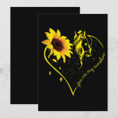 Je bent mijn zonnebloem en paard. kaart (Voorkant / Achterkant)