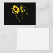 Je bent mijn zonnebloem en paard. notitiekaartje (Voorkant / Achterkant)