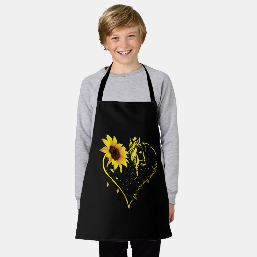 Je bent mijn zonnebloem en paard. schort (Gedragen)