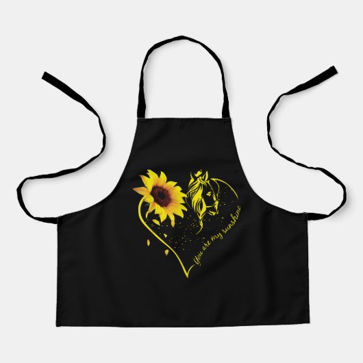 Je bent mijn zonnebloem en paard. schort (Voorkant)