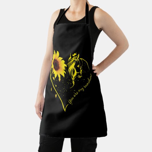 Je bent mijn zonnebloem en paard. schort (Insitu)