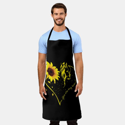 Je bent mijn zonnebloem en paard. schort (Gedragen)