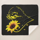 Je bent mijn zonnebloem en paard. sherpa deken (Voorkant (horizontaal))