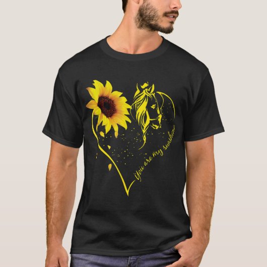 Je bent mijn zonnebloem en paard. t-shirt (Voorkant)